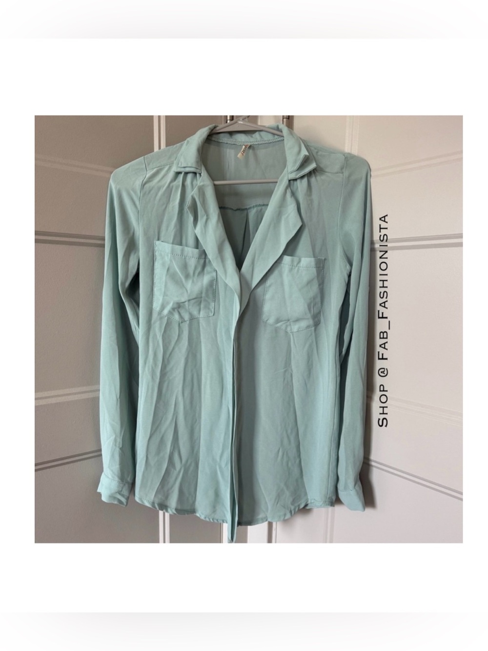 💰Mint long sleeve top